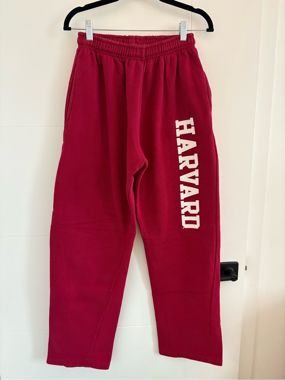 Harvard Crimson Fleece Joggers with Side Logo